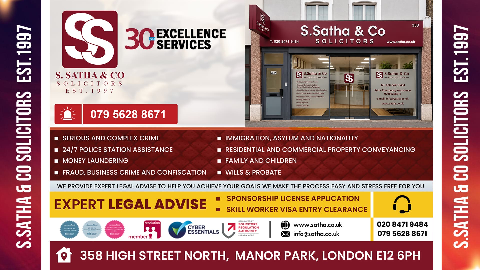 Firm banner — landscape — S. Satha & Co Solicitors